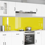 Rivestimento da Cucina 2 pcs Giallo 110 x 60 cm vetro temperato