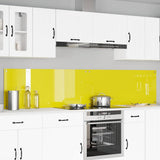 Rivestimento da Cucina 2 pcs Giallo 120 x 50 cm vetro temperato