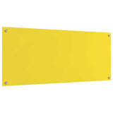 Rivestimento da Cucina 2 pcs Giallo 120 x 50 cm vetro temperato