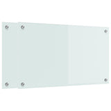 Schienale da cucina 2 pcs Bianco 70 x 40 cm vetro temperato