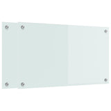 Rivestimento da Cucina 2 pcs Bianco 70 x 40 cm vetro temperato