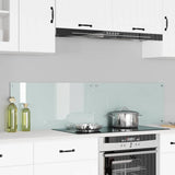 Schienale da cucina 2 pcs Bianco 80 x 40 cm vetro temperato