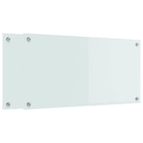 Schienale da cucina 2 pcs Bianco 80 x 40 cm vetro temperato