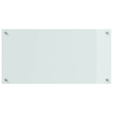Schienale da cucina 2 pcs Bianco 80 x 40 cm vetro temperato
