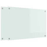 Schienale da cucina 2 pcs Bianco 90 x 60 cm vetro temperato