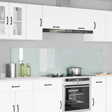 Schienale da cucina 2 pcs Bianco 100 x 50 cm vetro temperato