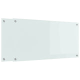 Schienale da cucina 2 pcs Bianco 100 x 50 cm vetro temperato