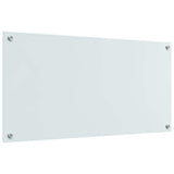 Schienale da cucina 2 pcs Bianco 100 x 50 cm vetro temperato
