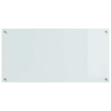 Schienale da cucina 2 pcs Bianco 100 x 50 cm vetro temperato