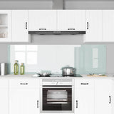 Schienale da cucina 2 pcs Bianco 100 x 60 cm vetro temperato