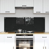 Schienale da cucina 2 pcs Nero 70 x 50 cm vetro temperato