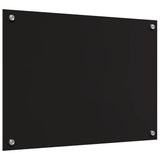 Schienale da cucina 2 pcs Nero 70 x 50 cm vetro temperato