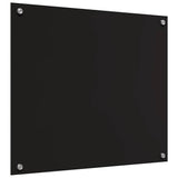 Schienale da cucina 2 pcs Nero 70 x 60 cm vetro temperato