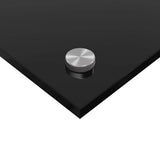 Schienale da cucina 2 pcs Nero 90 x 50 cm vetro temperato