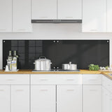 Schienale da cucina 2 pcs Nero 90 x 50 cm vetro temperato