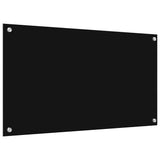 Schienale da cucina 2 pcs Nero 90 x 50 cm vetro temperato