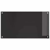 Schienale da cucina 2 pcs Nero 90 x 50 cm vetro temperato