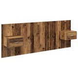 Testata con Comodino 3 pcs Legno vecchio Legno truciolato