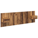 Testata con Comodino 3 pcs Legno vecchio Legno truciolato