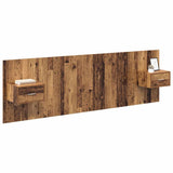 Testata con Comodino 3 pcs Legno vecchio Legno truciolato