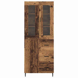 Credenza con cassetto 2 pcs Legno vecchio Legno truciolato