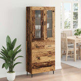 Credenza con cassetto 2 pcs Legno vecchio Legno truciolato