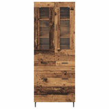 Credenza con cassetto 2 pcs Legno vecchio Legno truciolato