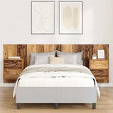 Testata con Comodino 3 pcs Legno vecchio Legno truciolato