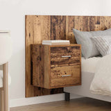 Testata con Comodino 3 pcs Legno vecchio Legno truciolato