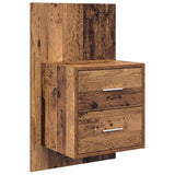 Testata con Comodino 3 pcs Legno vecchio Legno truciolato