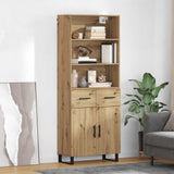 Credenza 2 pcs Rovere artigianale 69,5 x 34 x 180 cm