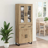 Credenza 2 pcs Rovere artigianale 69,5 x 34 x 180 cm