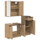 Set di mobili per il bagno con porta 3 pcs Rovere artigianale