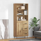 Credenza con cassetto Rovere artigianale 69,5 x 34 x 180 cm