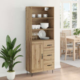 Credenza con cassetto Rovere artigianale 69,5 x 34 x 180 cm