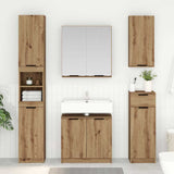 Set di Armadi da Bagno con lo scaffale 3 pcs Rovere artigianale