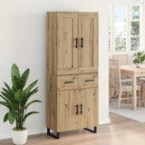 Credenza 2 pcs Rovere artigianale 69,5 x 34 x 180 cm