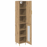 Credenza 2 pcs Rovere artigianale Legno truciolato