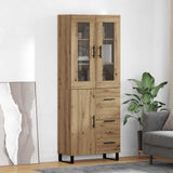 Credenza 2 pcs Rovere artigianale Legno truciolato