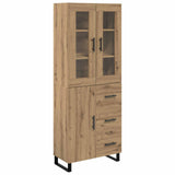 Credenza 2 pcs Rovere artigianale Legno truciolato