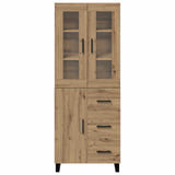 Credenza 2 pcs Rovere artigianale Legno truciolato