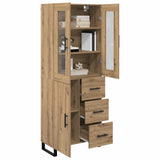 Credenza 2 pcs Rovere artigianale Legno truciolato