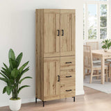 Credenza 2 pcs Rovere artigianale Legno truciolato