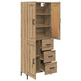 Credenza 2 pcs Rovere artigianale Legno truciolato