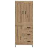 Credenza 2 pcs Rovere artigianale Legno truciolato