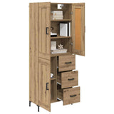 Credenza 2 pcs Rovere artigianale Legno truciolato
