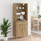 Credenza con cassetto Rovere artigianale 69,5 x 34 x 180 cm