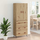 Credenza con cassetto Rovere artigianale 69,5 x 34 x 180 cm