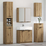 Set di mobili per il bagno con porta 4 pcs Rovere artigianale