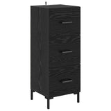 Credenza Rovere Nero 34,5 x 34 x 180 cm Legno truciolato